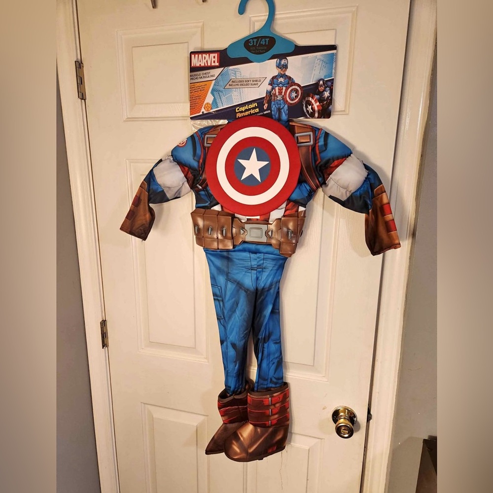 Marvel Captain America Kids Costume - Blue, Red, Blue NWT